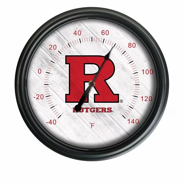 Rutgers Indoor/Outdoor LED Thermometer, Holland Bar Stool Co, Mfr#: ODThrm14BK-08Rutger